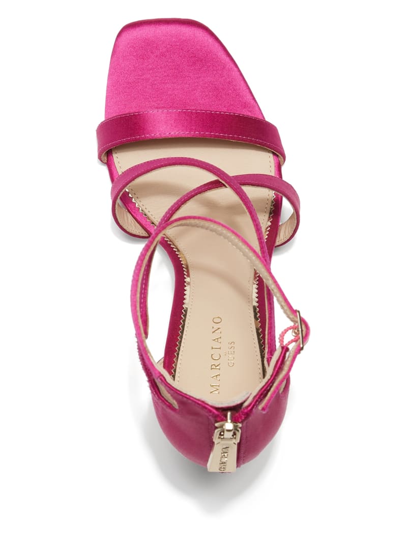 Guess Satin Strappy Heel - Dark Pink