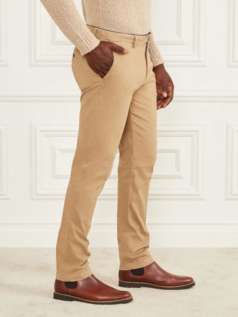 Guess Armando Piping Chino Pant - Herb Tan