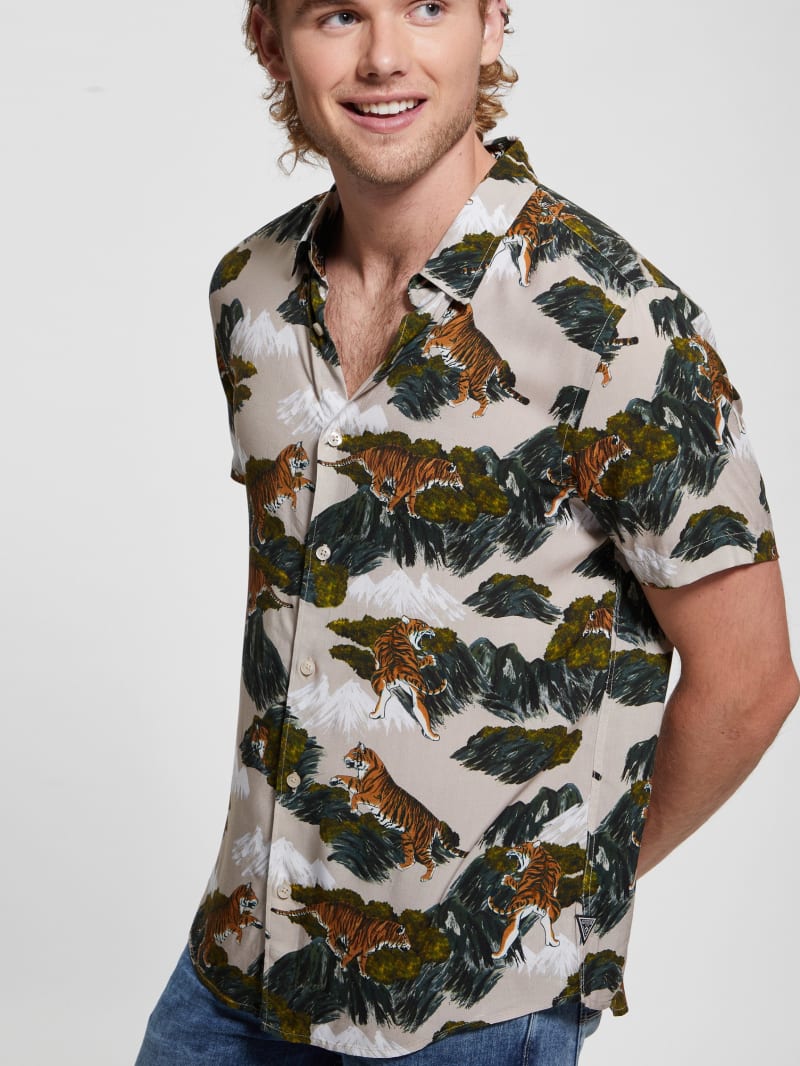 Guess Eco Mountain Tiger Shirt - Mountain Tiger