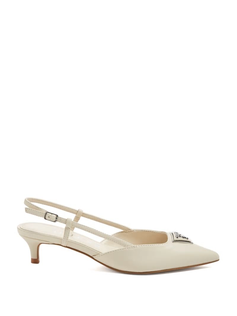 Guess Jesson Triangle Kitten Heels - Ivory 150