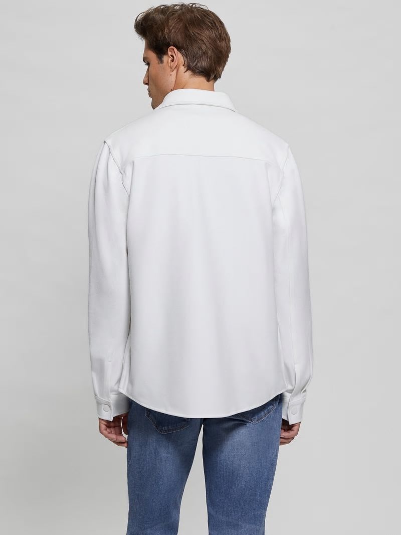 Guess James Textured Shirt - Salt White