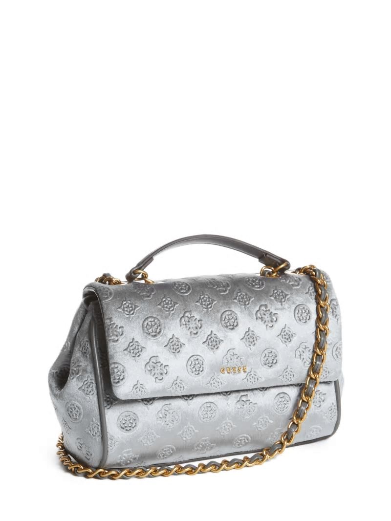 Guess Kimi Logo Convertible Crossbody - Smoke Grey