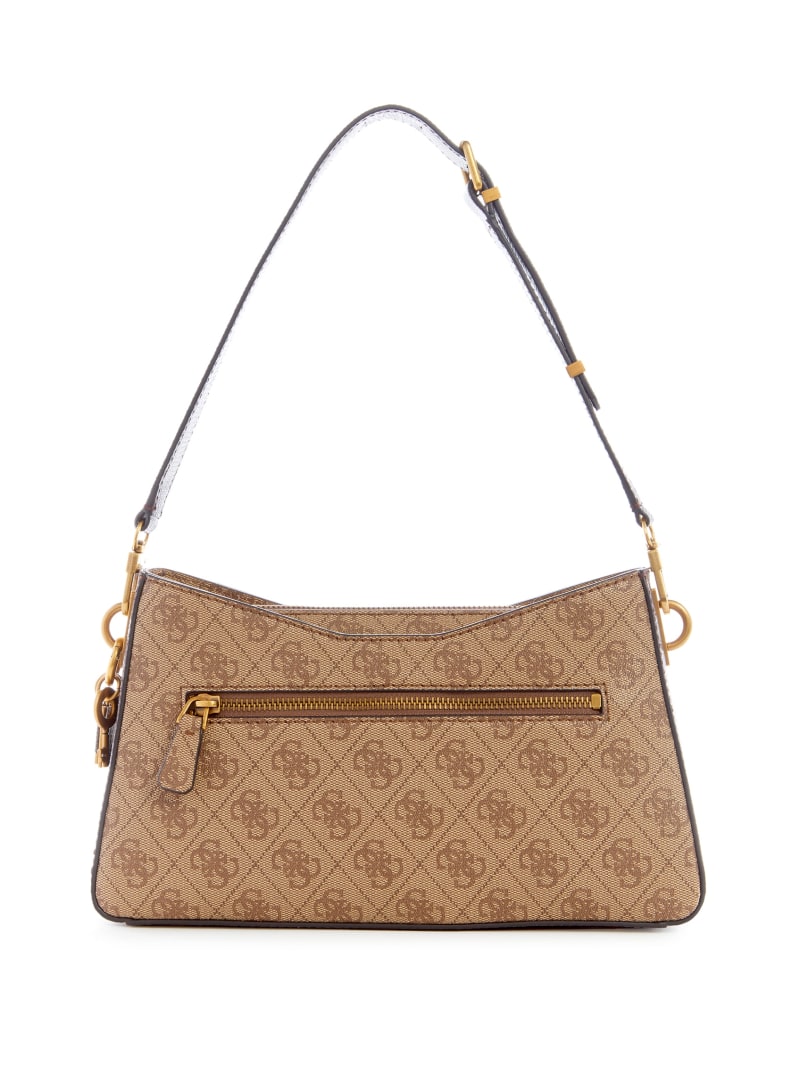 Guess Ginevra Logo Elite Shoulder Bag - Latte Logo