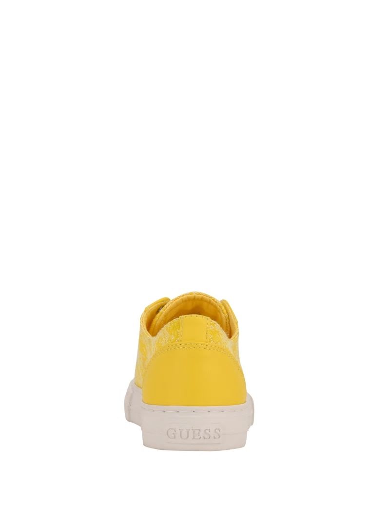 Guess Passit Logo Low-Top Sneakers - Yellow