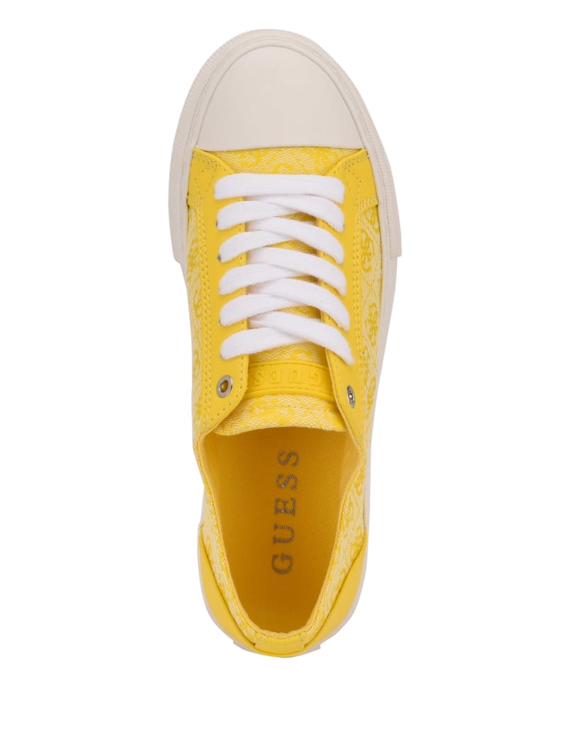 Guess Passit Logo Low-Top Sneakers - Yellow