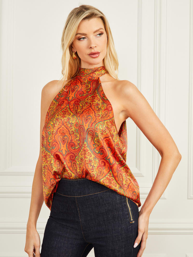 Guess Morris Paisley Sleeveless Top - Morris Paisley Print