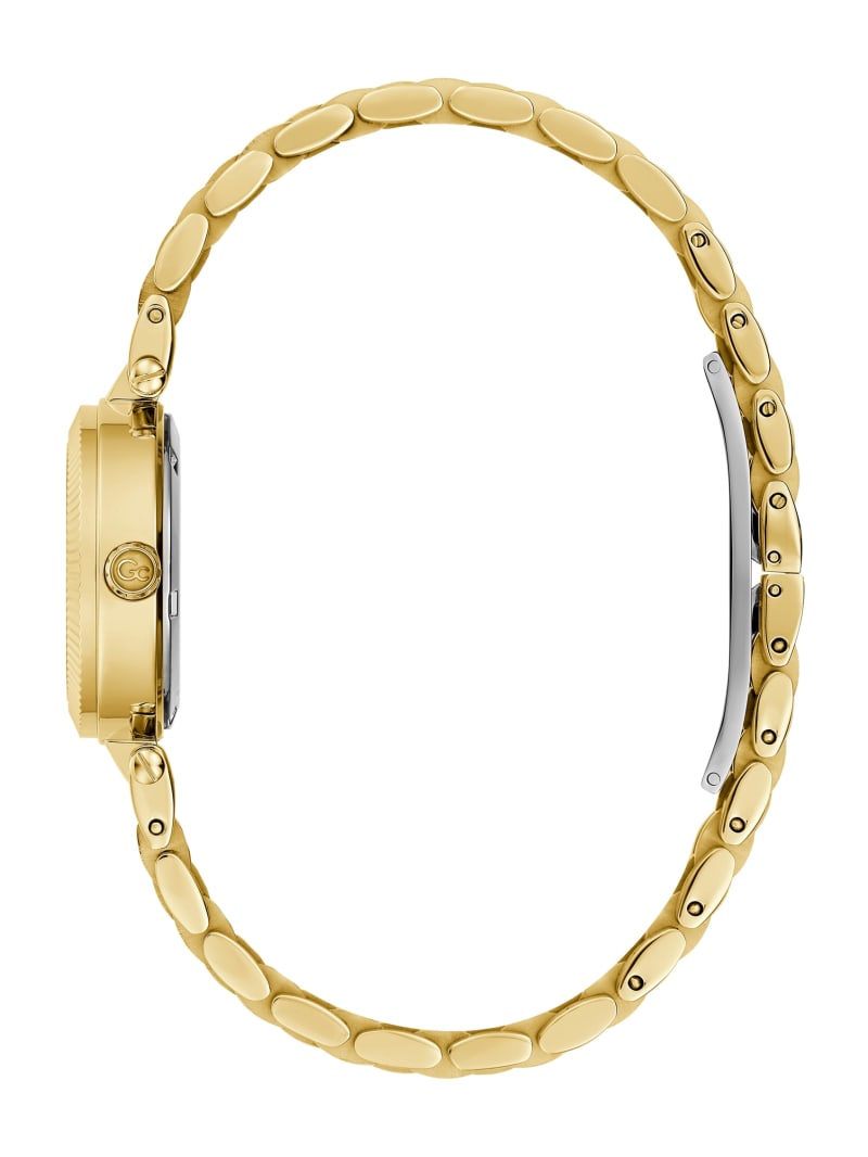 Guess Gc Tiger's Eye Gemstone Analog Watch - Gold