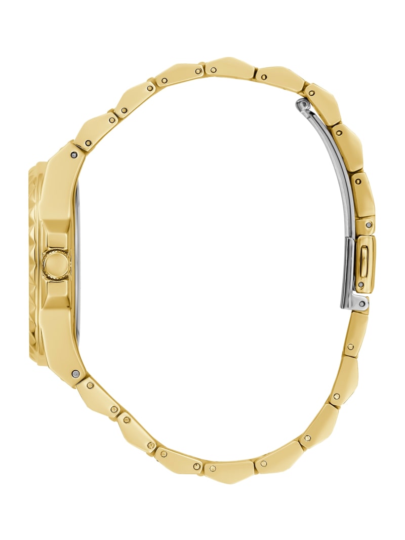 Guess Textured Gold-Tone Analog Watch - Gold