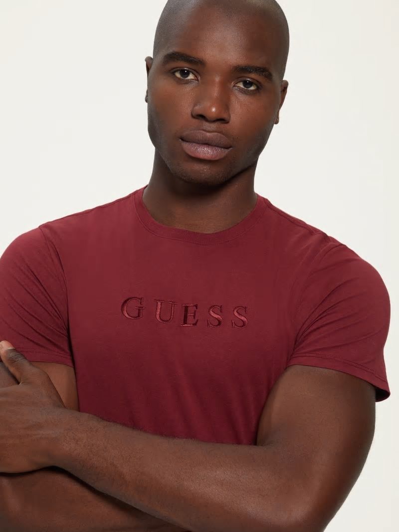 Guess Embroidered Logo Tee - Vino