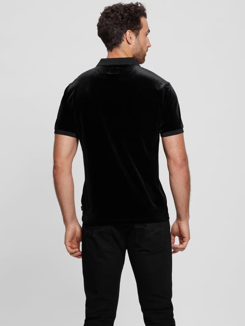 Guess Rio Liquid Velvet Polo - Black