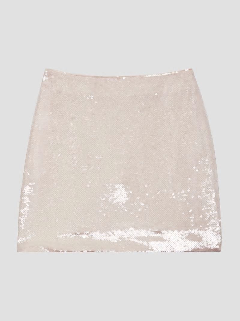 Guess Pelari Sequin Mini Skirt - Pearl Powder Multi