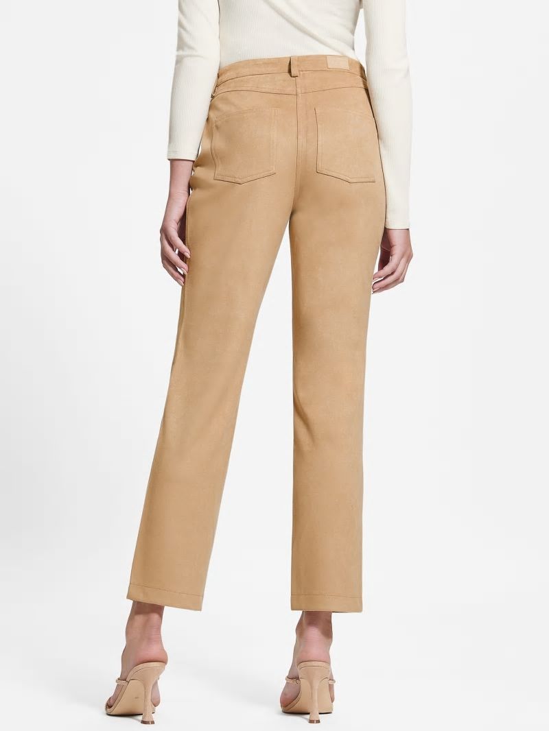 Guess Kelly Straight Pants - Wet Sand