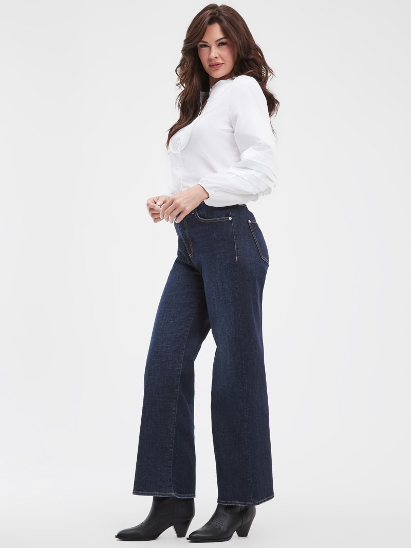 Guess Eco High-Rise Wide Leg Jeans - Calypso Blue