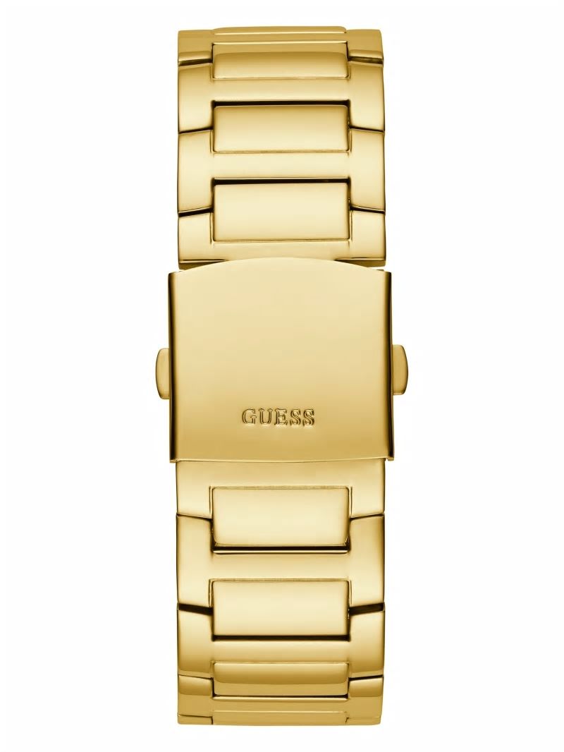 Guess Gold-Tone Rhinestone Cut-Through Watch - Gold