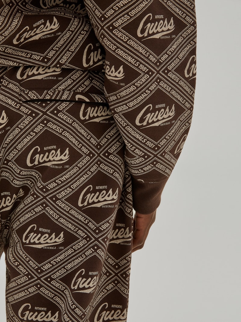 Guess GUESS Originals Printed Sweatpants - Coarse Brown Multi