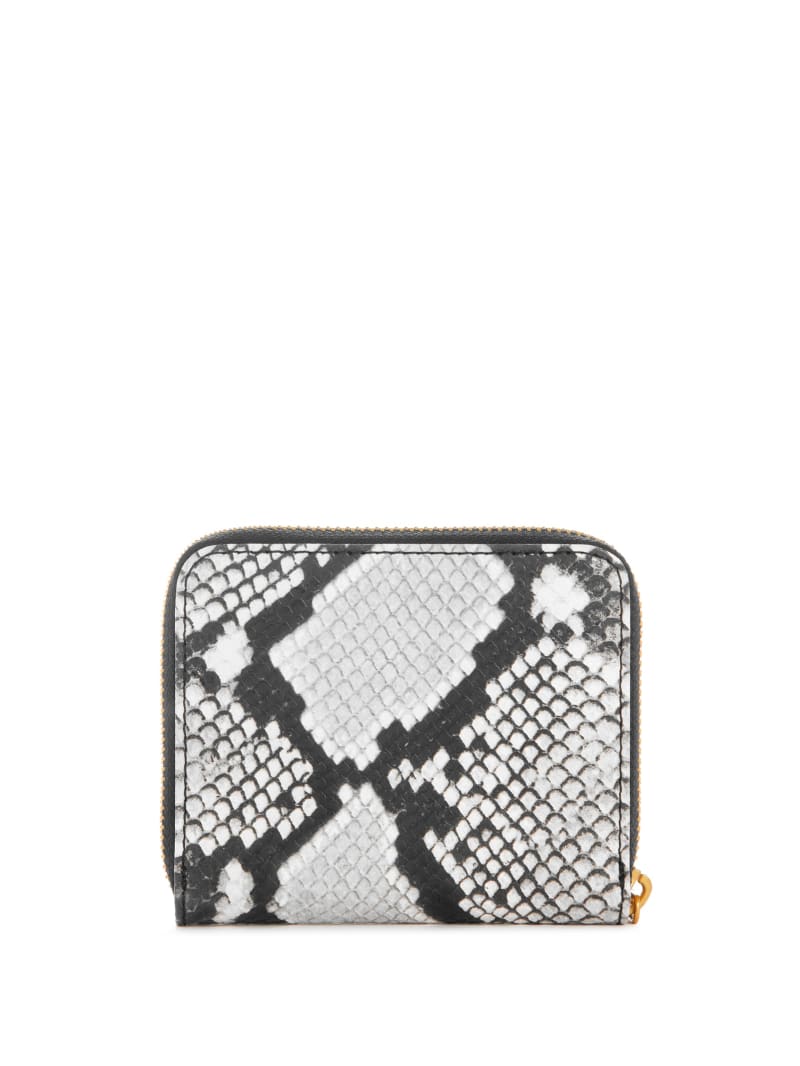 Guess James Python Small Zip-Around Wallet - White