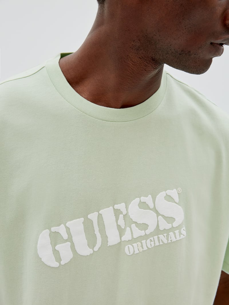 Guess GUESS Originals Dip-Dye Logo Tee - Soft Jade Multi