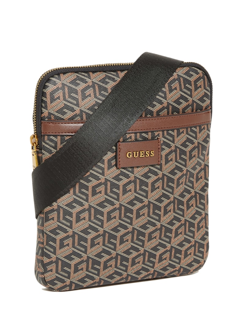 Guess Ederlo Flat Crossbody - Black Floral Print