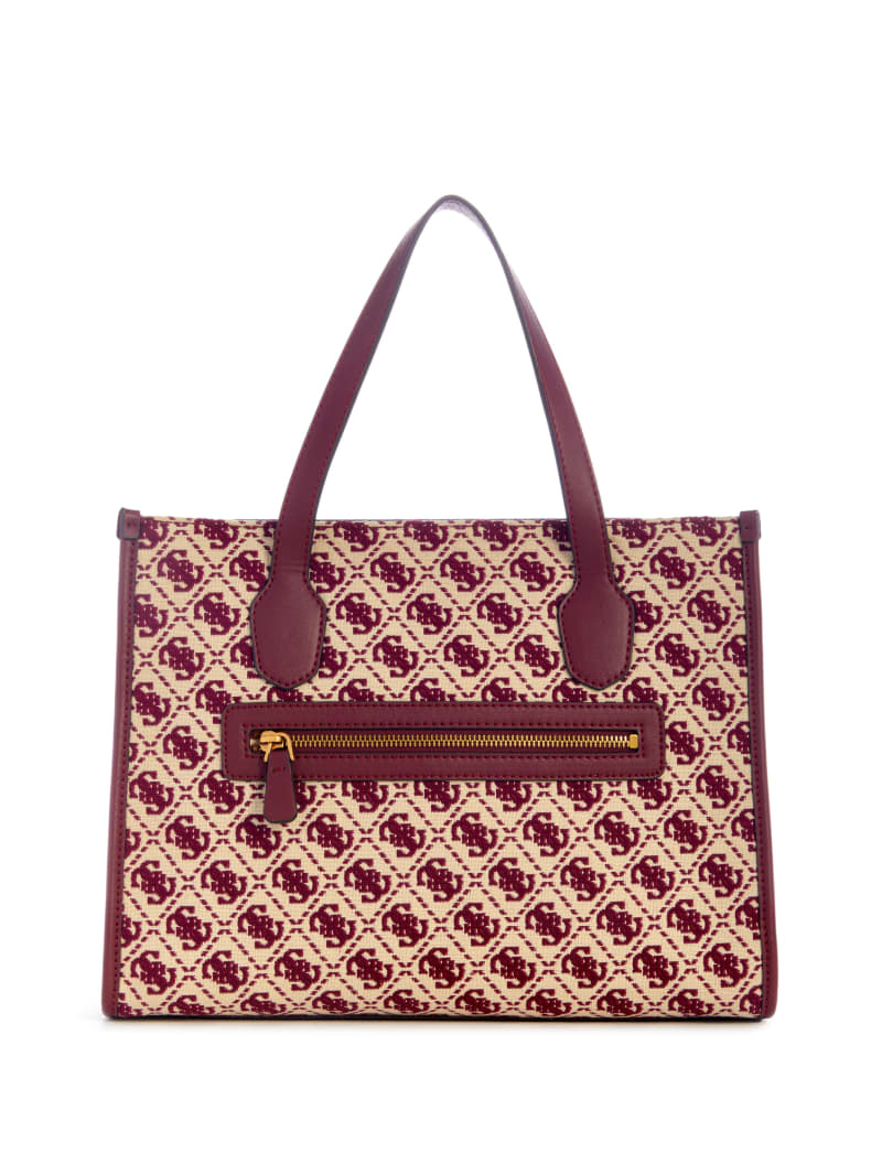 Guess Izzy Jacquard Logo Tote - Montego Wash