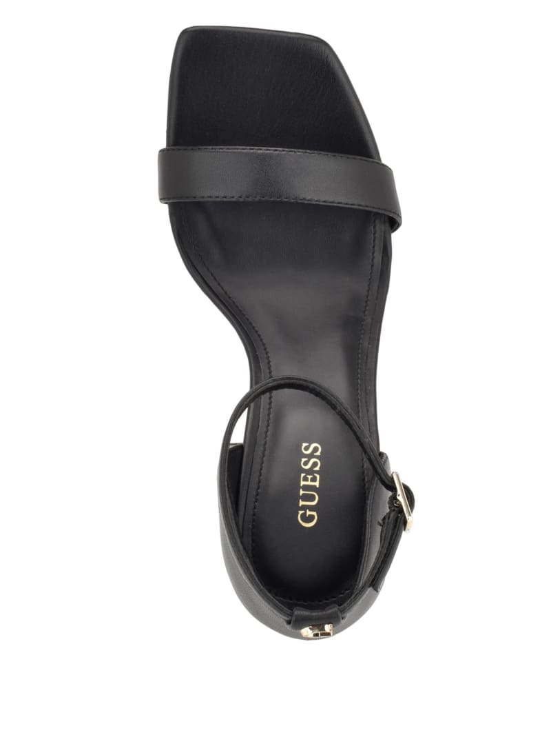 Guess Yael Leather Heels - Black 001