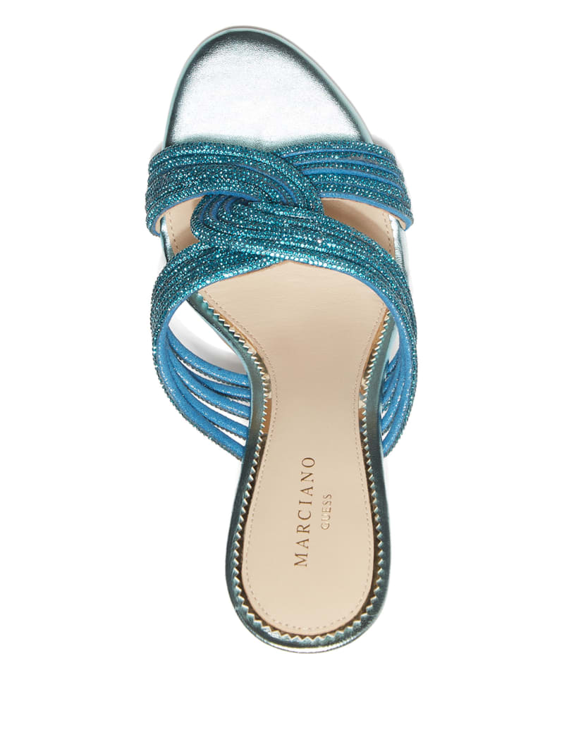 Guess Rhinestone Strappy Heel - Mid Blue