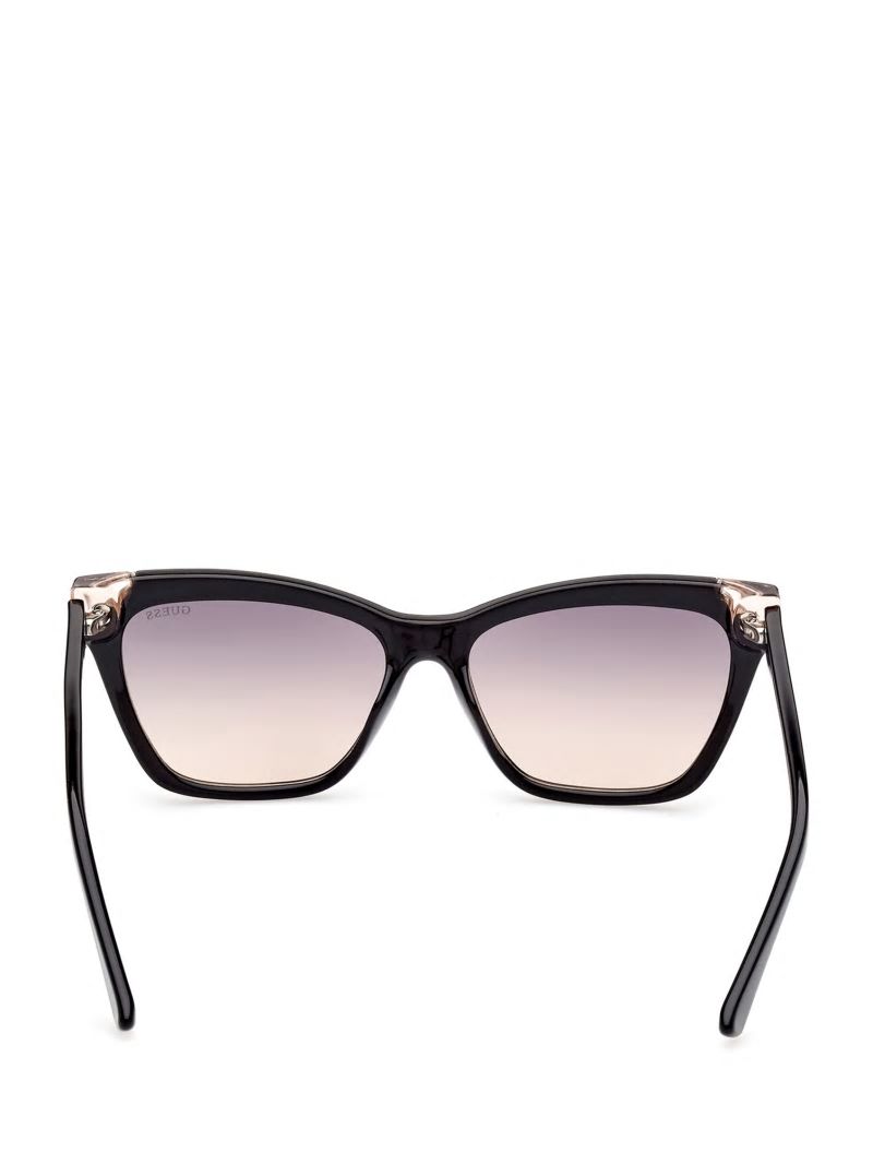 Guess Tortoise Plastic Square Sunglasses - Silver