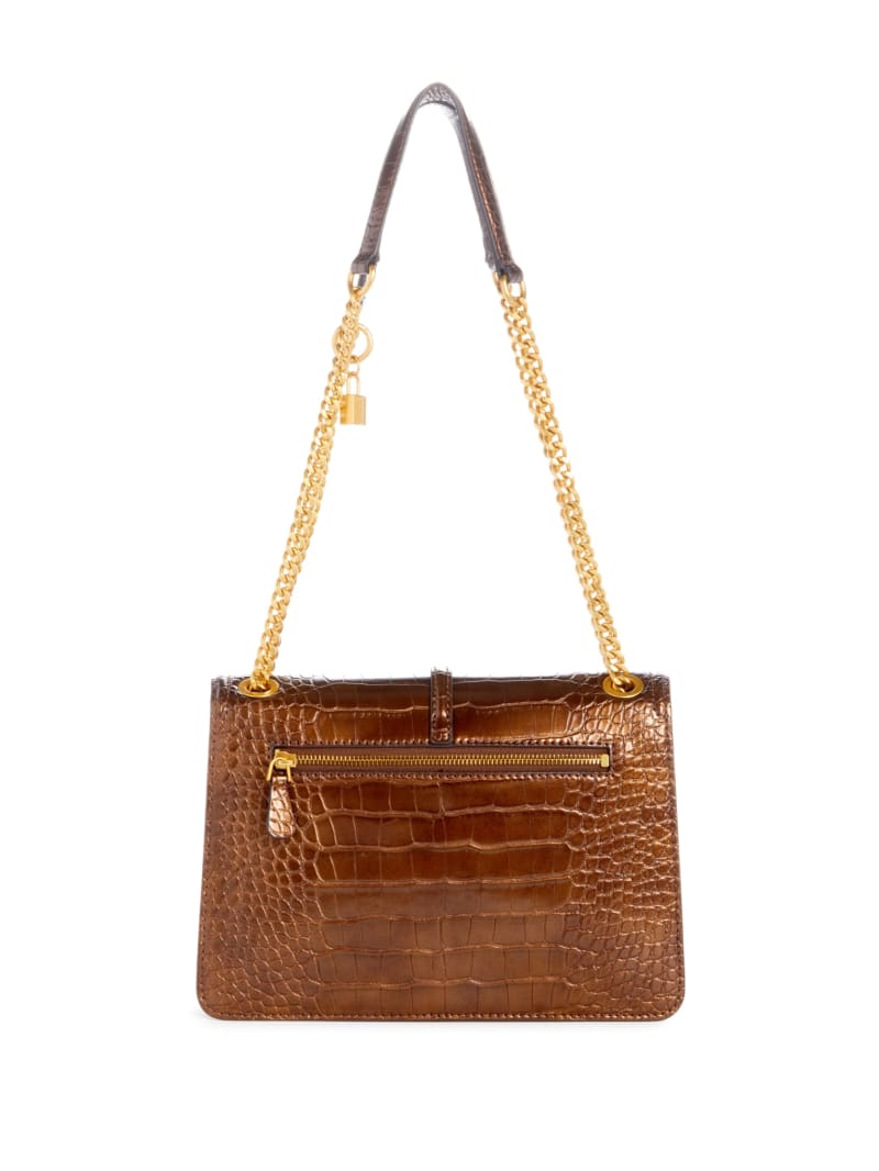 Guess James Convertible Crossbody Flap Bag - Bronze