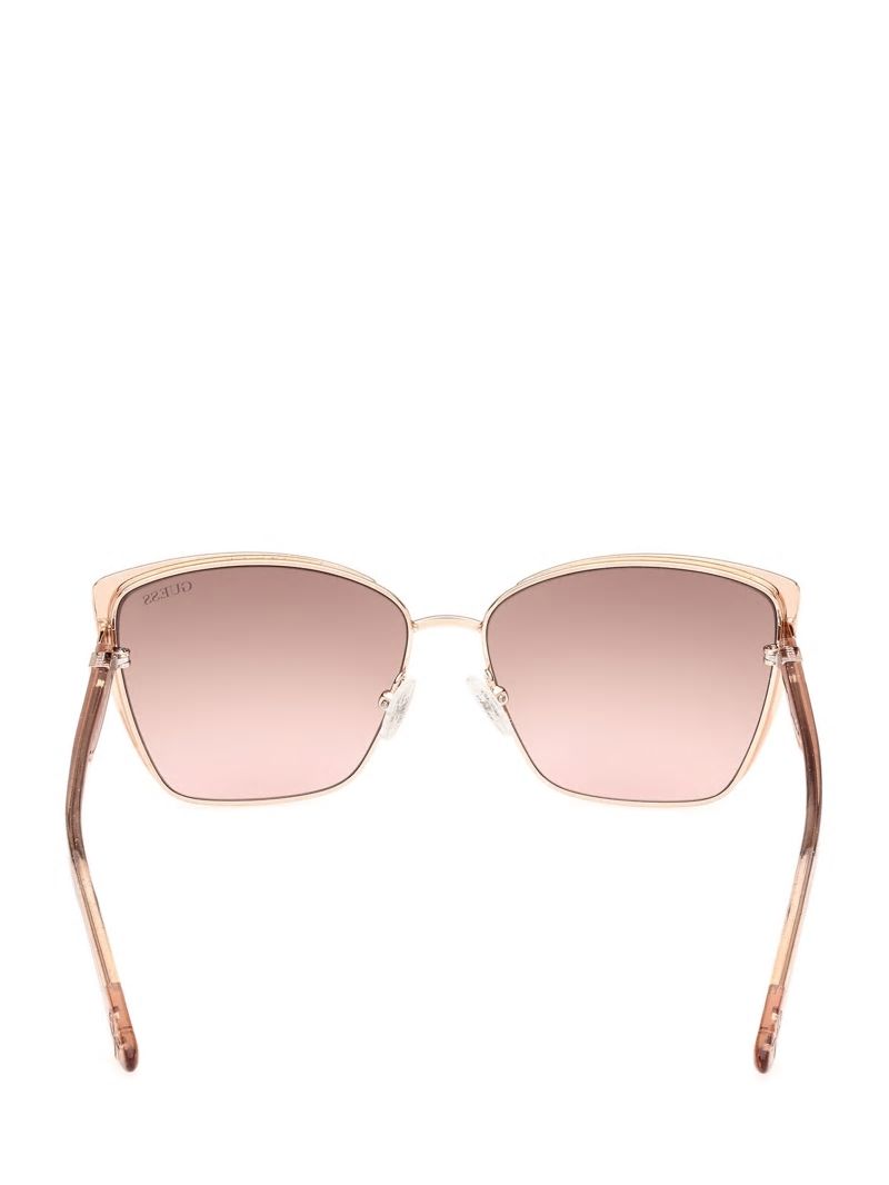 Guess Cathy Glitter Cat-Eye Sunglasses - Rosegold