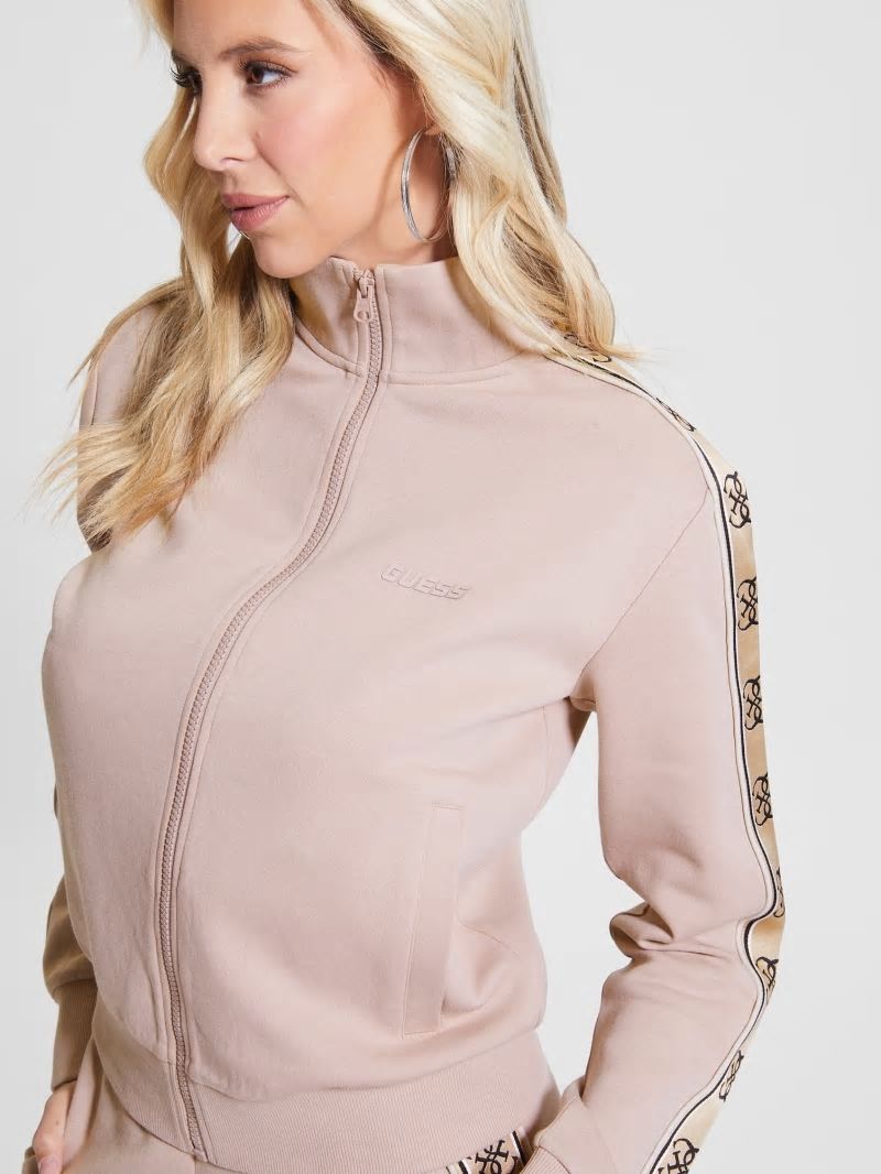 Guess Eco Britney Full-Zip Sweatshirt - Posh Taupe