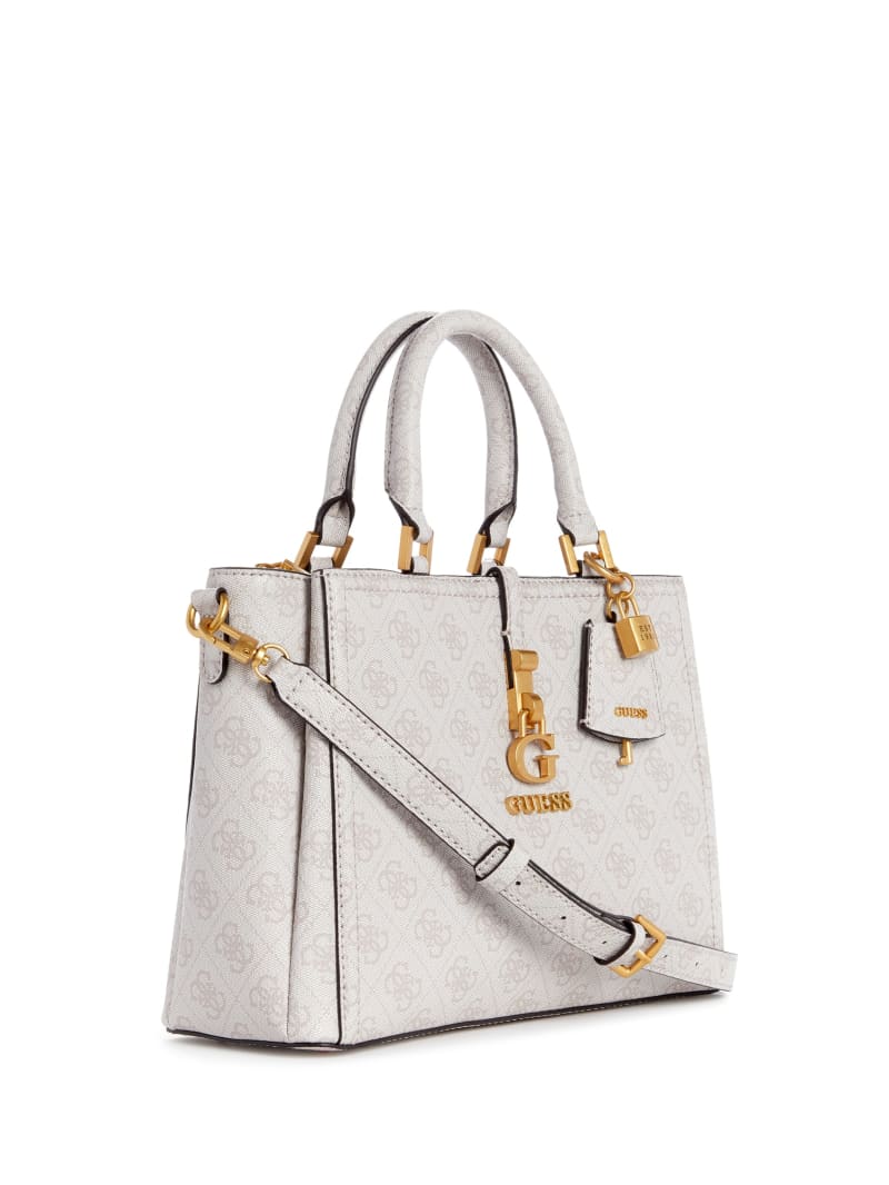 Guess James Quattro G Girlfriend Satchel - Dove Logo