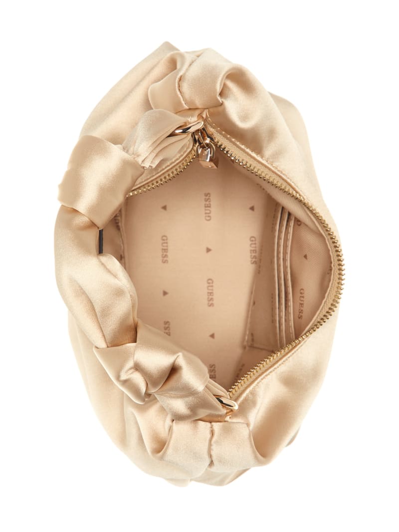 Guess Velina Satin Hobo Bag - Pale Gold