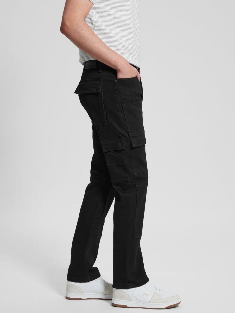 Guess Utility Cargo Jeans - Rinsed Black