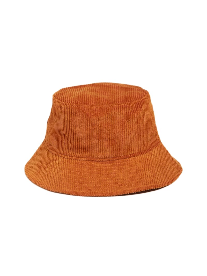 Guess GUESS Originals Corduroy Bucket Hat - Rust Brown