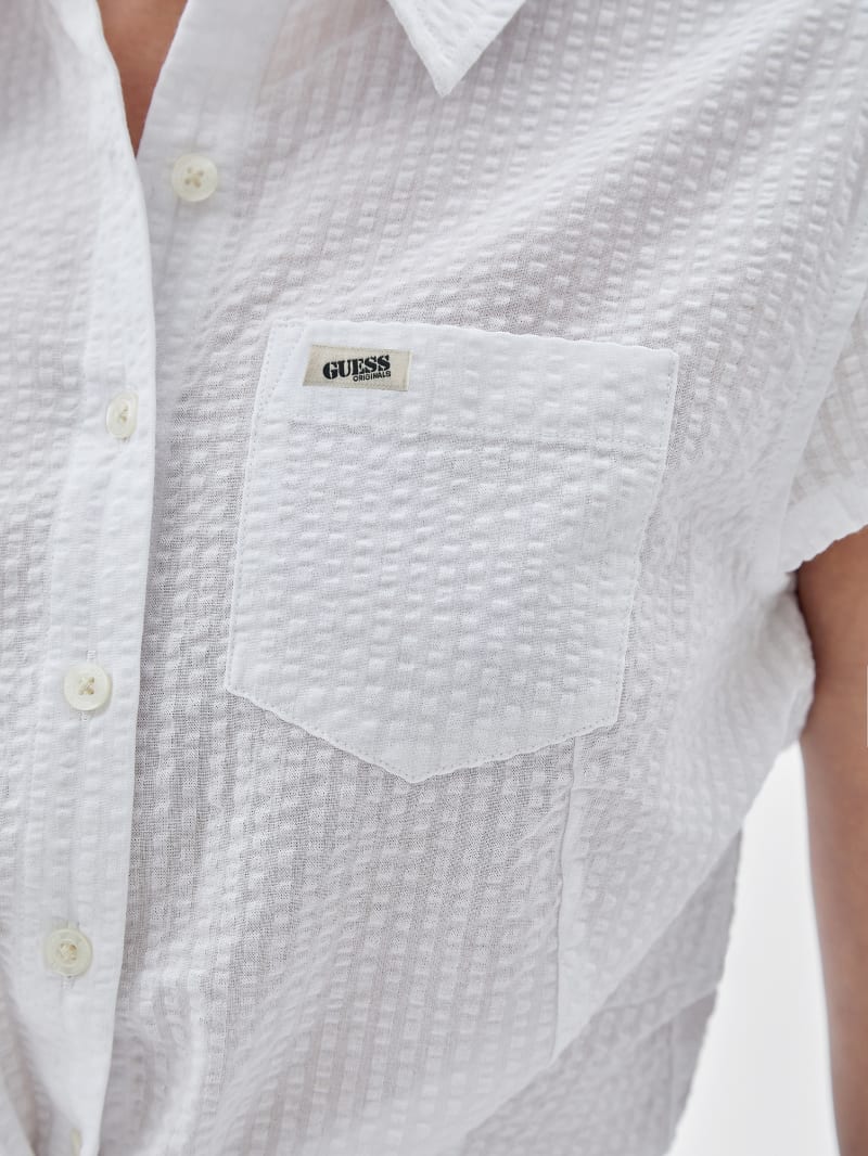 Guess GUESS Originals Tie-Front Shirt - Pure White