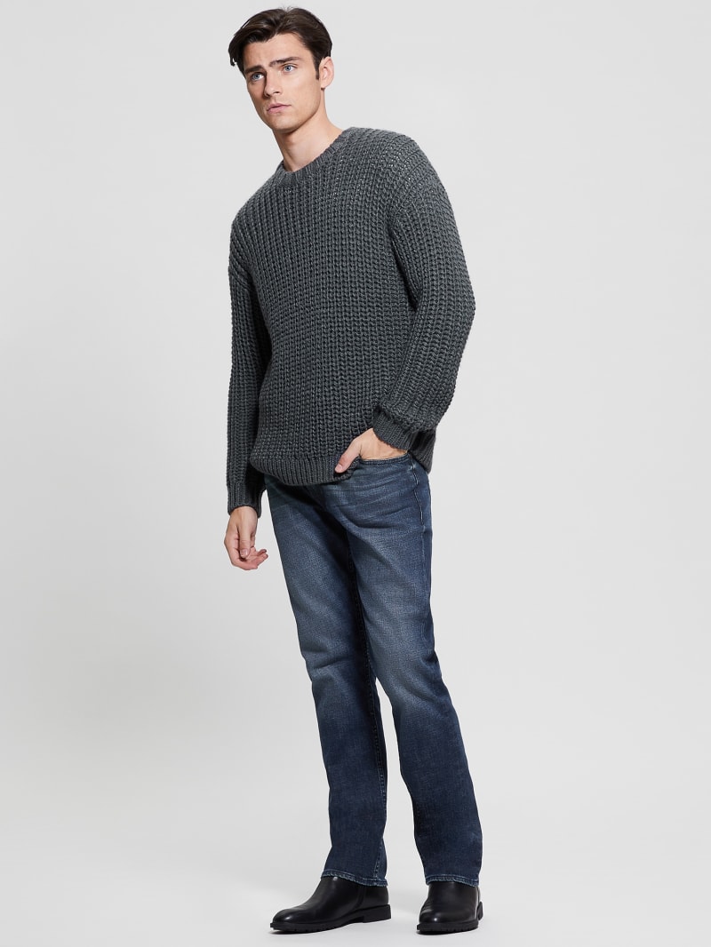 Guess Eco Wool-Blend Grayson Sweater - Coldwater Blue Multi