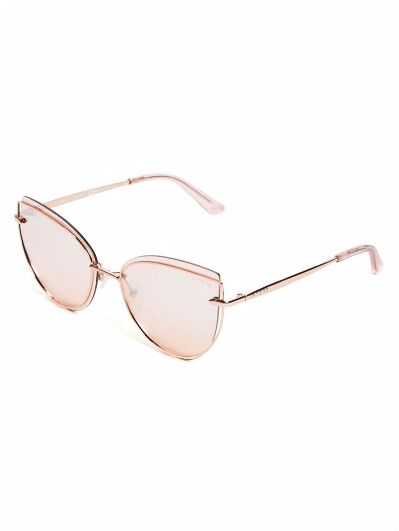 Guess Wired Cat Eye Sunglasses - Rose Gold