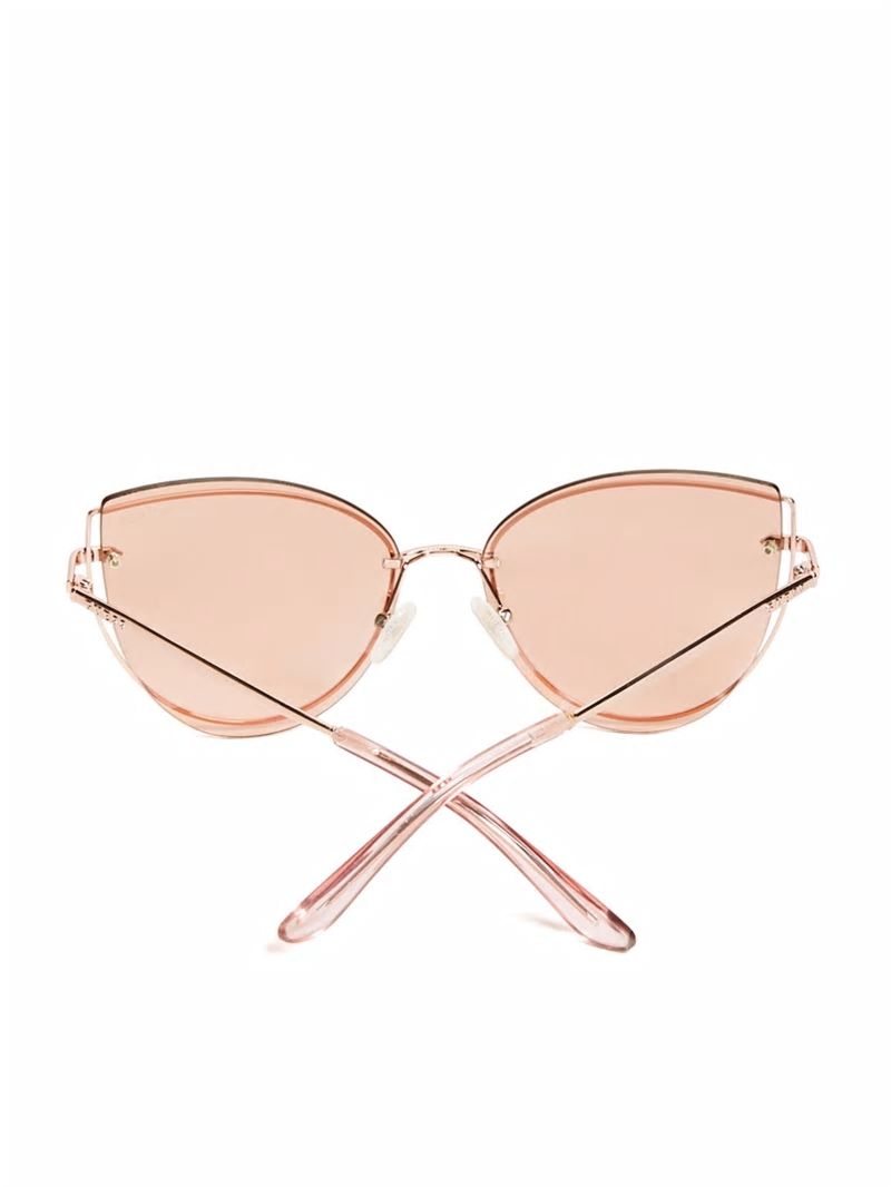 Guess Wired Cat Eye Sunglasses - Rose Gold