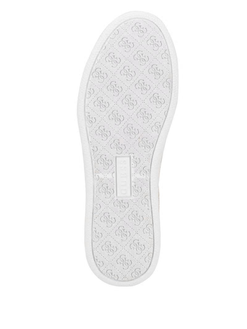 Guess Renzy Debossed Logo Low-Top Sneakers - Dark Natural