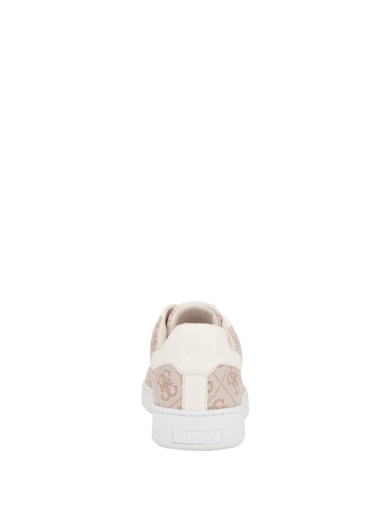 Guess Renzy Debossed Logo Low-Top Sneakers - Dark Natural