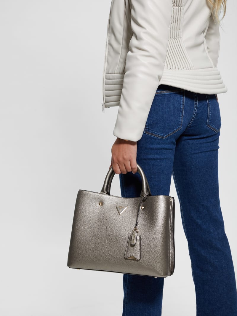 Guess Meridian Girlfriend Satchel - Pewter