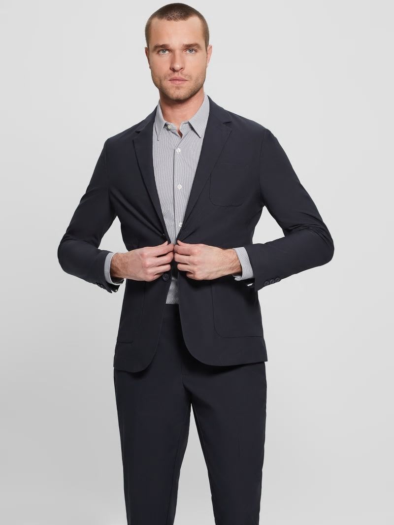 Guess Myron Tech-Stretch Blazer - Bleu éLéGant