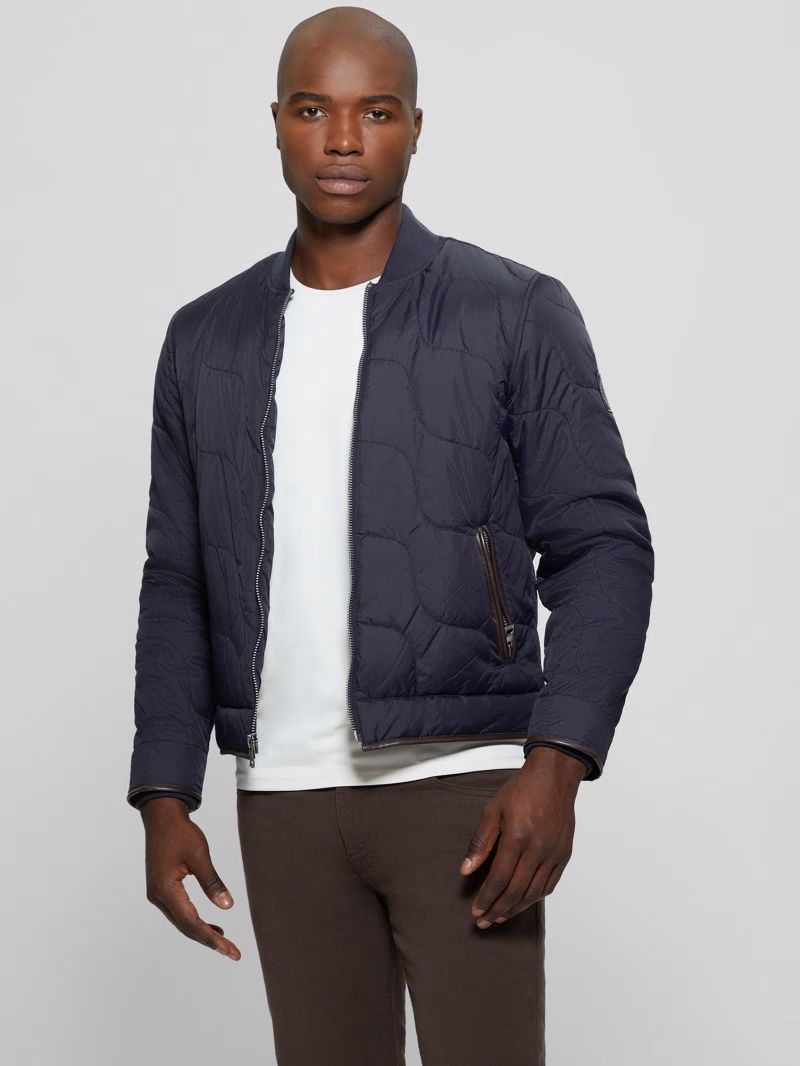 Guess Alameda Ripstop Quilted Jacket - Bleu éLéGant