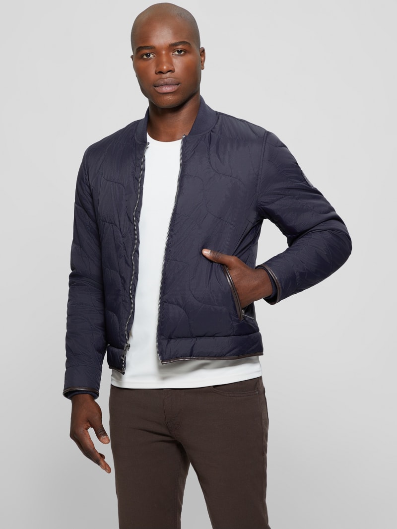 Guess Alameda Ripstop Quilted Jacket - Bleu éLéGant