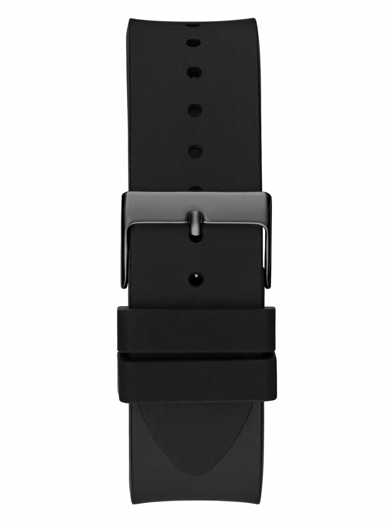 Guess Gunmetal and Black Printed G-Cube Analog Watch - Black