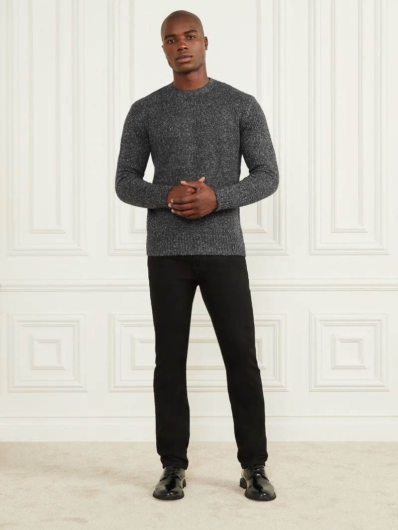 Guess Jaspe Crewneck Sweater - Black