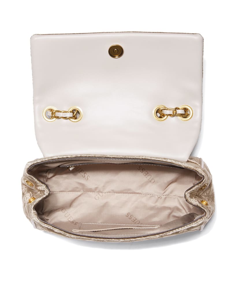 Guess Kimi Logo Convertible Crossbody - Champagne