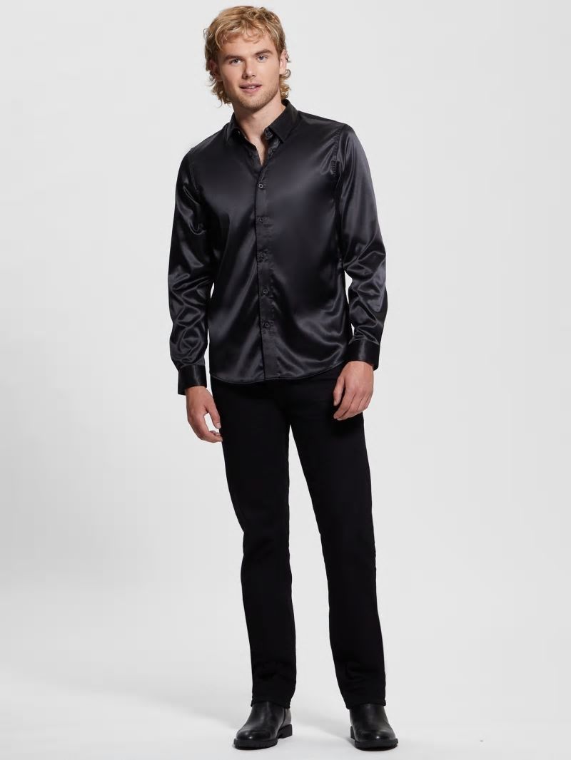 Guess Long-Sleeve Regal Shirt - Black