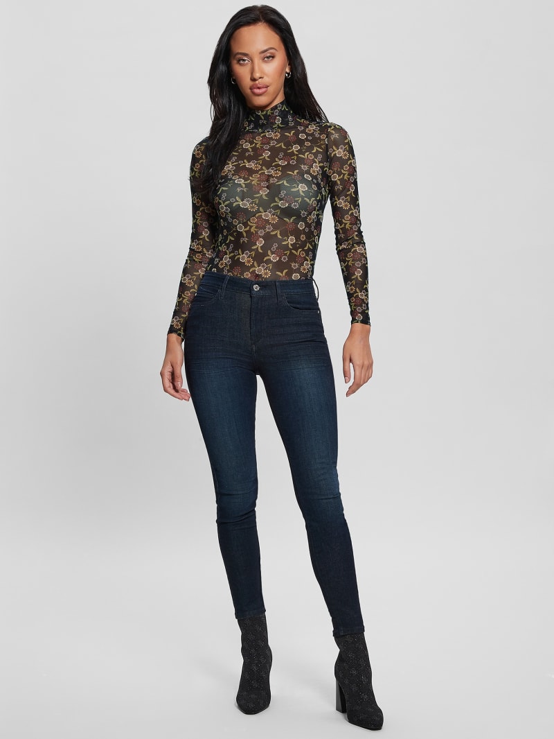 Guess Eco Kamaria Printed Top - Night Blooms Print