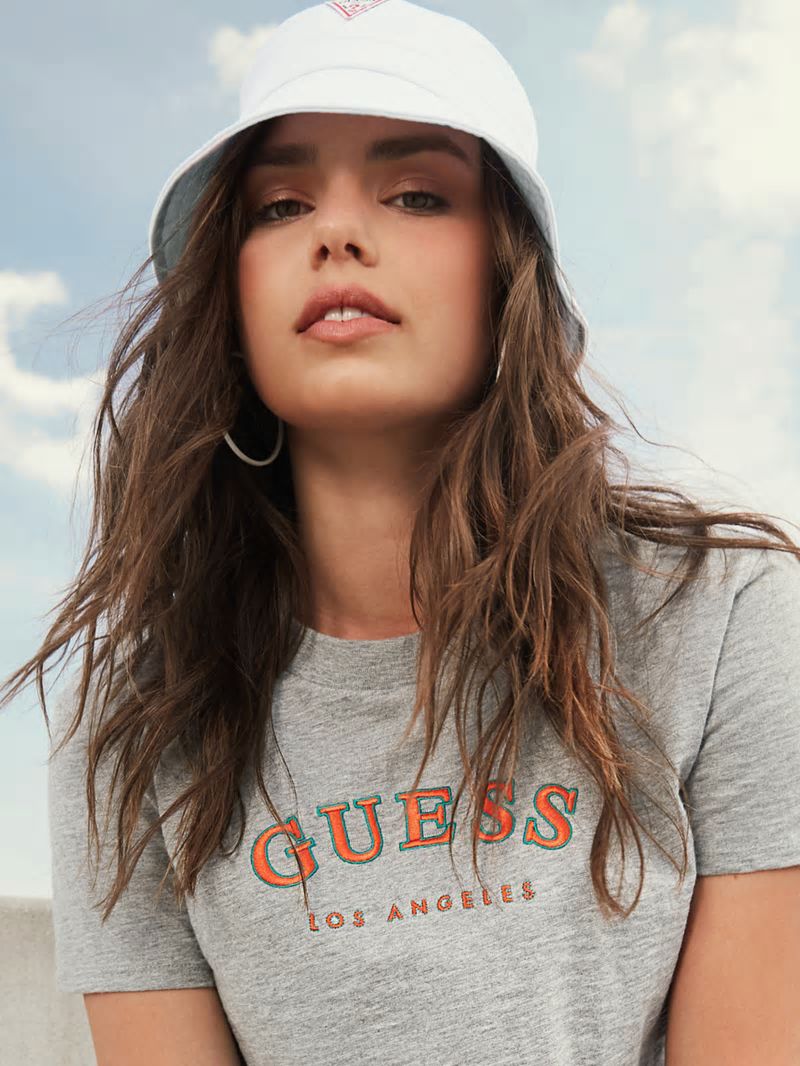 Guess Logo Bucket Hat - White