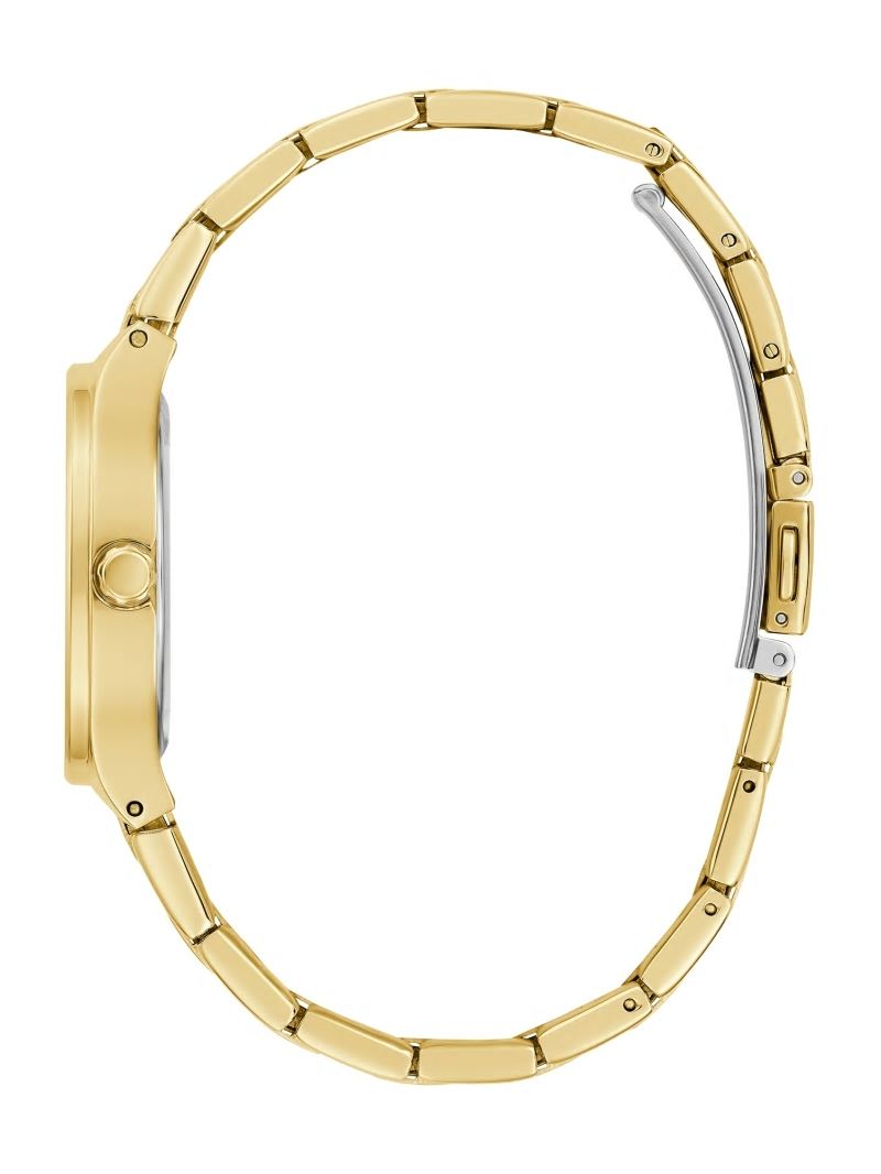 Guess Gold-Tone Studded Analog Watch - Gold